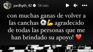 Jordhy Thompson reapareció en redes sociales: “Con ganas de volver a las canchas”