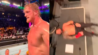 Logan Paul grabó con su teléfono el acrobático ataque a Roman Reigns
