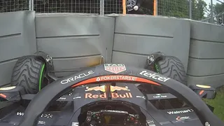 “Checo” Pérez chocó y fue eliminado en la segunda ronda de la qualy del GP de Canadá