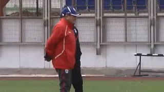 Hernán Godoy fue anunciado como técnico de San Marcos y encabezó su primera práctica