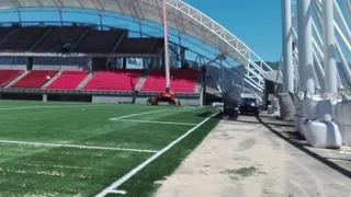 Estadio de La Calera presenta un 94 por ciento de avances