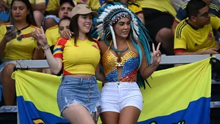 Hinchada de Colombia deslumbró en Barranquilla para el duelo con Uruguay