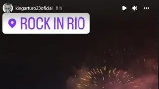 Arturo Vidal disfrutó el concierto de Justin Bieber en Rock in Río