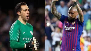 Claudio Bravo asistió al Camp Nou para ver el partido de Arturo Vidal y Barcelona por Champions