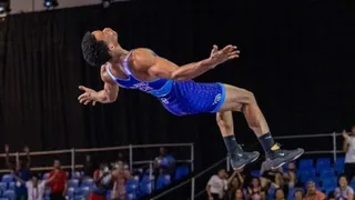 El animado festejo de Néstor Almanza tras lograr su cupo a París 2024