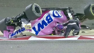 ¡Otro accidente en la Fórmula 1! Lance Stroll volcó en el Gran Premio de Bahrein