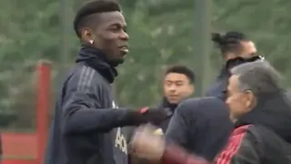 La reconciliación de Paul Pogba y José Mourinho en entrenamiento de Manchester United