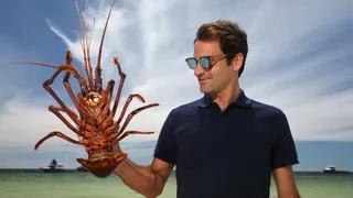 El susto que pasó Roger Federer tras ser “atacado” por una langosta