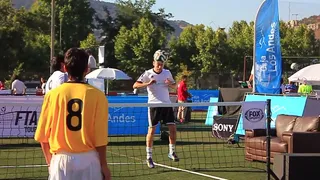 Zamorano, Rivarola y Bishara protagonizan jornada santiaguina del Circuito Mundial de Fútbol Tenis