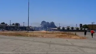 Hinchas de Colo Colo provocaron incendio en pastizales en las inmediaciones del Estadio CAP