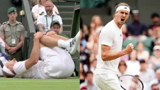 Alexander Zverev “sobrevivió” a una tremenda caída y avanzó tras un ETERNO tie break en Wimbledon