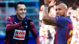 Arturo Vidal y Fabián Orellana se ven las caras en el cierre de la liga española