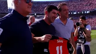 ¡Ovacionado! Marcelo Salas visitó el Monumental de Núñez y recibió el cariño de River