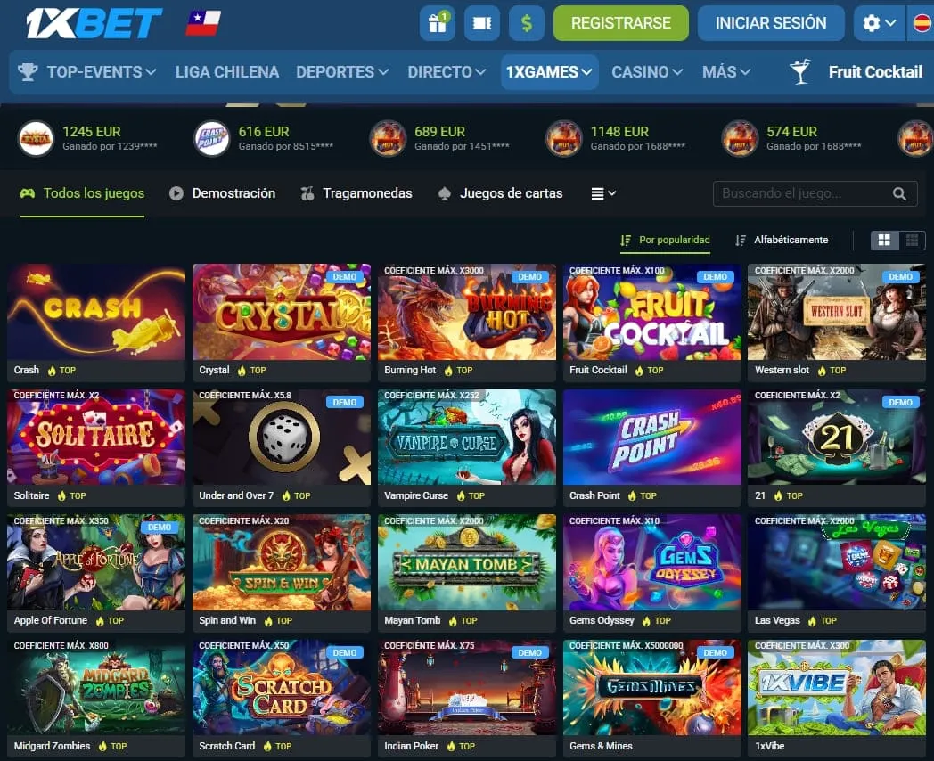 Sección exclusiva de 1xgames