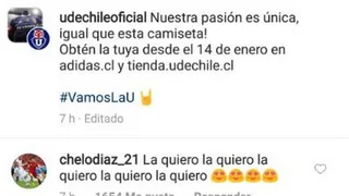 La reacción de Marcelo Díaz al conocer la nueva camiseta de Universidad de Chile