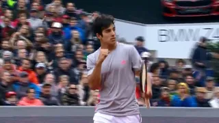 Así fue el último punto y el desahogo de Garin ante Zverev en el ATP 250 de Munich