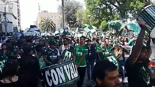La multitudinaria marcha a favor de Santiago Wanderers en Valparaíso