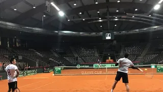 El entrenamiento del equipo chileno en Salzburgo con Marcelo Ríos en cancha