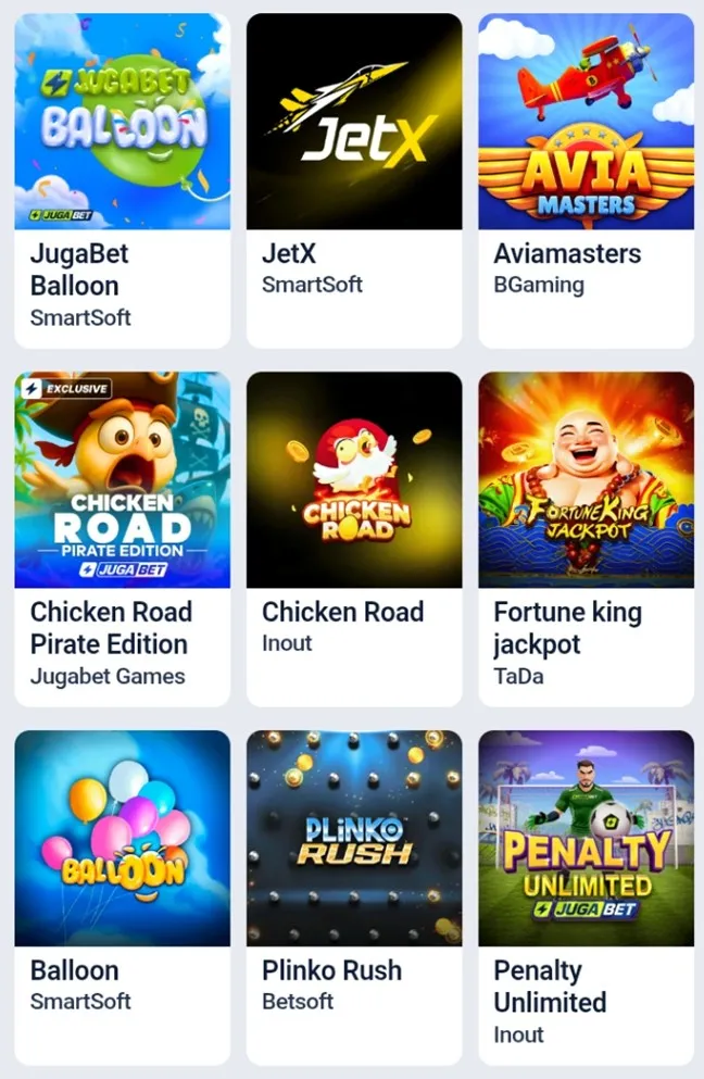 Jugabet casino-Juegos crash