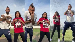 Arturo Vidal la rompió en TikTok con baile junto a su hija Elizabetta