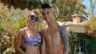 Novia de Lautaro Martínez lo tiene en forma con exigente rutina en cuarentena