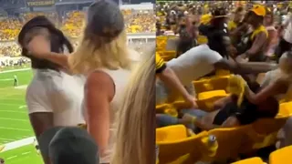 Mujer desató gresca por violenta bofetada contra un hombre en un estadio