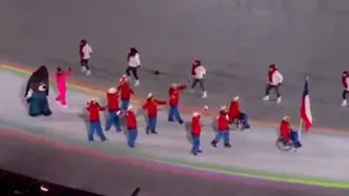 El desfile de la delegación chilena en los Juegos Paralímpicos de Invierno