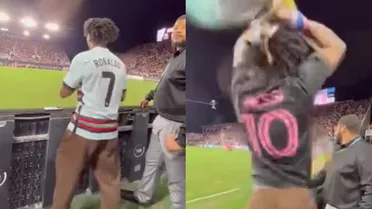 Hincha fue a ver a Inter Miami con camiseta de Cristiano, pero se rindió ante Messi por su golazo