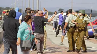 Barristas de Concepción y F. Vial produjeron serios incidentes en partido de fútbol playa