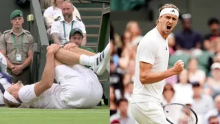 Alexander Zverev “sobrevivió” a una tremenda caída y avanzó tras un ETERNO tie break en Wimbledon