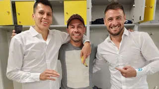 Marcelo Díaz viajó a Concepción para ver el triunfo de Racing sobre Ñublense
