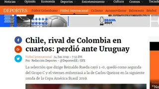 La prensa colombiana y el choque con Chile en la Copa América: Con Rueda en el horizonte
