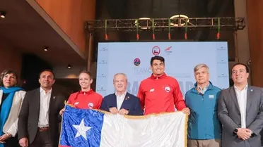 La presentación de Kristel Köbrich y Esteban Grimalt como abanderados para Santiago 2023