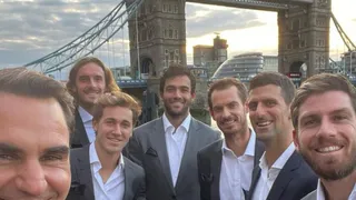 Roger Federer acaparó todas las miradas en la sesión de la Laver Cup en el puente de Londres