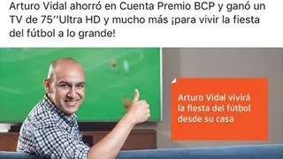 Banco peruano se burló de Arturo Vidal con ofensiva publicidad