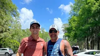 Encuentro de cracks: Marcelo Ríos visitó a Joaquín Niemann en el Valspar Championship