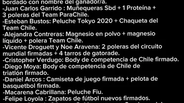 Deportistas chilenos rifarán indumentaria que utilizaron en Santiago 2023 en favor de afectados por incendios