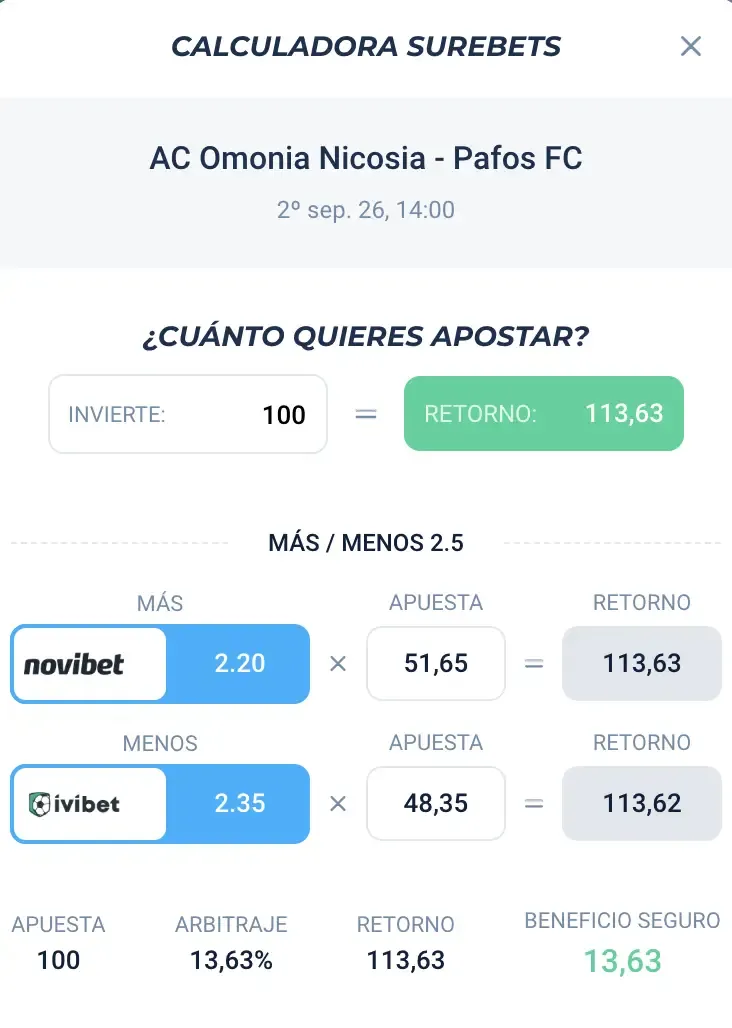 surebets chile calculadora de apuestas