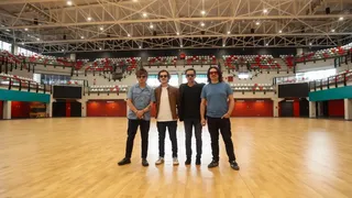 Los Bunkers recorrieron el Parque Estadio Nacional y compartieron con miembros del Team Chile