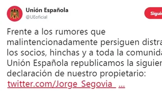 Unión Española replicó frase de Segovia: Santa Laura ni se vende a otro club ni se mueve de su sede
