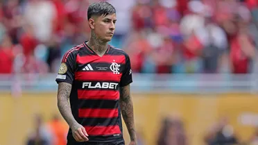 Pulgar zafó de la expulsión por una feísima falta en la final de Flamengo vs Palmeiras