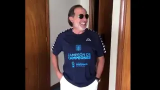 El reconocido actor Guillermo Francella celebró el título de Racing en el Trofeo de Campeones