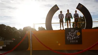 La alegría de Geraint Thomas tras conquistar el Tour de Francia