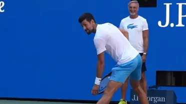 Novak Djokovic retomó las imitaciones a sus pares en los entrenamientos en el US Open