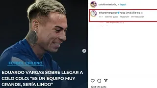 Eduardo Vargas respondió a rumores que lo vinculan a Colo Colo