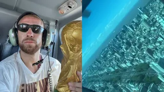 La caravana de la selección argentina en Buenos Aires terminó en helicóptero