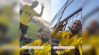 ¿Guiño a Boca Juniors? Vidal se mostró feliz en práctica de Flamengo en La Bombonera