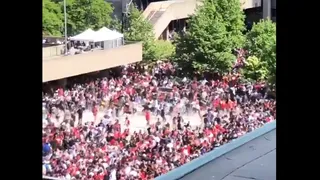 La peligrosa estampida durante celebración de los Raptors en Toronto