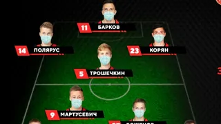 Club ruso presentó su formación con los jugadores usando mascarillas