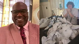 Gran gesto: Shaquille O’Neal le dio un alivio a un joven al regalarle zapatillas talla 59